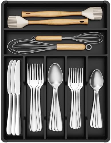 Lifewit Silverware Drawer Organizer Tray, Cutlery Storage for Kitchen by Lifewit