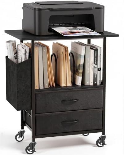 Faesun 22IN Mobile Filing Cabinet, Rolling File Cabinet with Fabric Drawers by Faesun