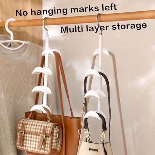 Purse Hanger-360 °Rotation Curved Design Premium and Smooth (White 2 Pieces) - Image 4