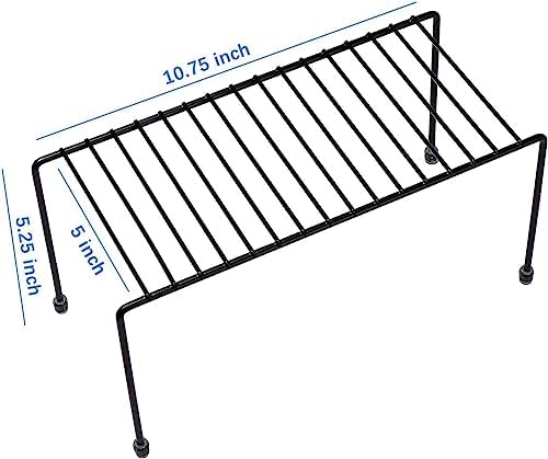SIBAO Kitchen Shelves, Cabinet Organization Mini Storage Shelf, Storage Rack Organizer for Kitchen, Fridge, Cabinet, Bathroom (Black 6) - Image 6