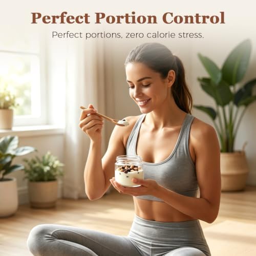 ComSaf Overnight Oats Containers with Lids 10 oz, Small Glass Jars 4 Pack - Image 4