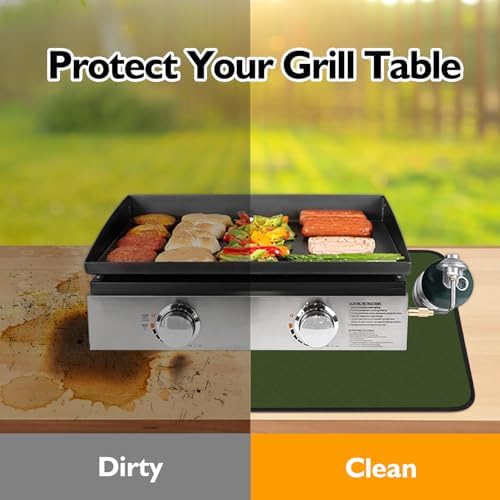 Heat Resistant Mats for Countertop fits Tabletop Grill, 36x24x0.04in, Green - Image 3