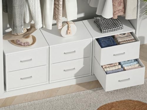Stackable Storage Drawers, Closet Drawers, White - Image 7