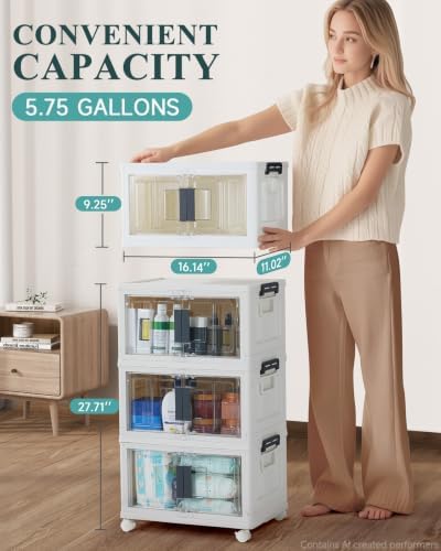 OlarHike 23QT Storage Bin with Lid for Home, Room, 1 Pack without Wheels - Image 4