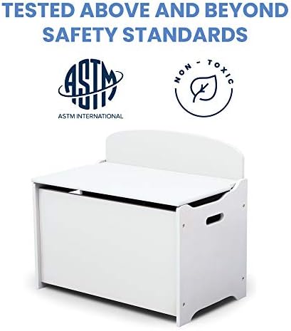 Delta Children MySize Deluxe Toy Box, Bianca White - Image 4