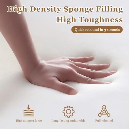 Bed Gap Filler,High-Density Bed Crack Filler with Removable Cover,Mattress Extender for Headboard Gap,Spacer Filler Between Mattress and Wall,Bed Wedge Gap Filler,Beige,78"x4"x10",King - Image 4