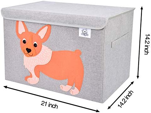 Large Toy Box Storage with Lid, Foldable Fabric Toy Chest Storage for Kids - Image 3