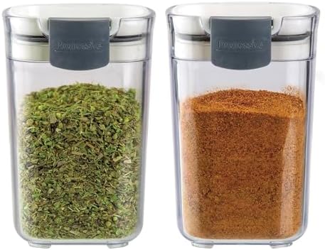 ProKeeper Seasoning & Spice Storage Containers – Airtight, Clear, 2-Pack by ProgressiveInternational