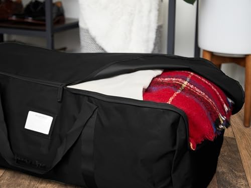 Covermates Keepsakes - Storage Duffel Bag - Heavy Duty Polyester - Reinforced Handles - Closet Storage, Black - Image 4
