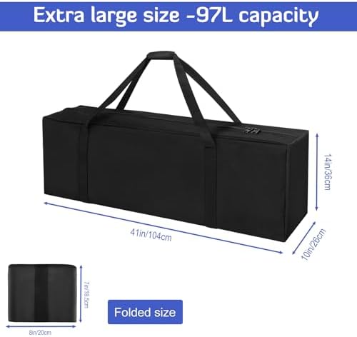 INFANZIA 41in Large Travel Duffel Bag, 600D Water Resistant Foldable, 2PCS - Image 3