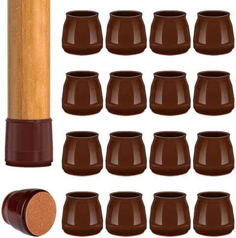 BAIPOK 16Pcs Round Chair Leg Floor Protectors for Hardwood Floors by BAIPOK
