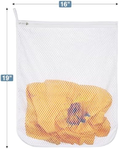 3 pcs Durable Honeycomb Mesh Laundry Bags for Delicates 16" x 19" (3 Large) - Image 5