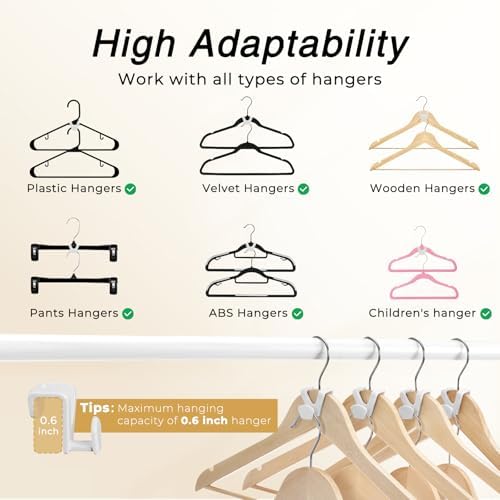 HOUSE DAY Space Saving Hangers 20 Pack, Clothes Hanger Connector Hooks - Image 4