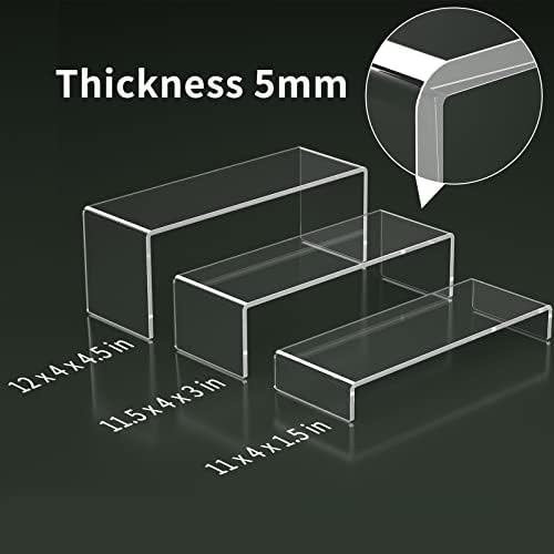 HIIMIEI Acrylic Display Riser, 6 Pcs 12" Large Acrylic Risers - Image 3