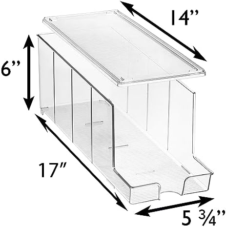 ClearSpace Soda Can Organizer Dispenser for Refrigerator, 12 Can, 2 Pack - Image 3