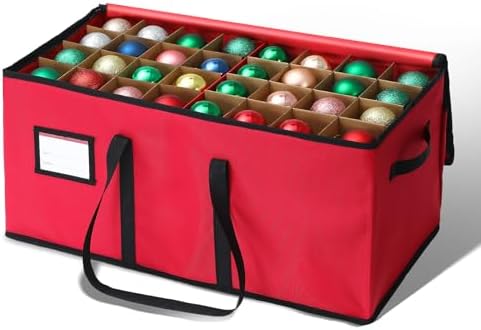 Christmas Decoration Organizer Ornament Holder Village Storage Chest Box，Tree Keepers Ornament Ball Storage，Santas Bags Storage by BIEBOS