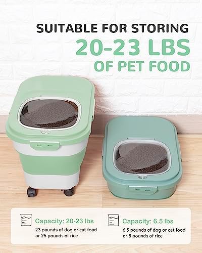20-23Lbs Dog Food Storage Container Airtight,Collapsible Dog Food Container - Image 3