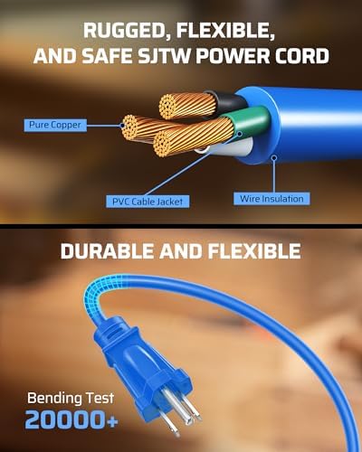 DEWENWILS 25FT Extension Cord Reel, Hand Wind Retractable Cord Reel - Image 4