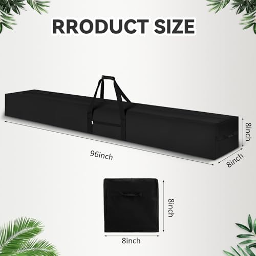 1 Pcs 96 x 8 x 8 Inch, 103 L Large Storage Duffle Bag Black - Image 2