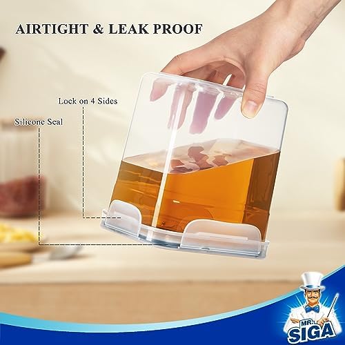 MR.SIGA 16 Pack Airtight Food Storage Container Set for Pantry Organization - Image 3