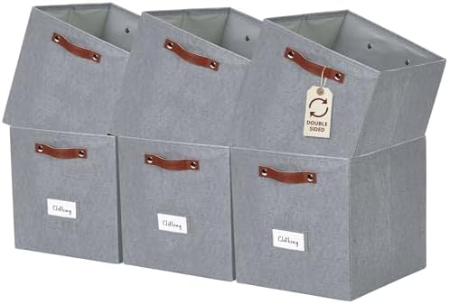 DECOMOMO Storage Bins, Cube Storage Bin with Labels by DECOMOMO