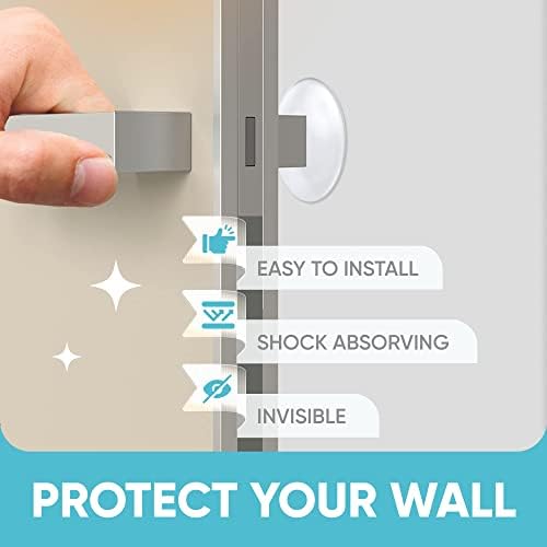 STRONGEST HOME Door Stoppers for Wall, 2" Clear Wall Protector, 14 Pack - Image 2