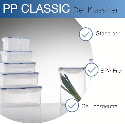 LOCK & LOCK Easy Essentials Food Lids/Pantry Storage/Airtight Containers, BPA Free, Rectangle - 8 Cup - for Cookies, Clear(Pack of 2) - Image 5