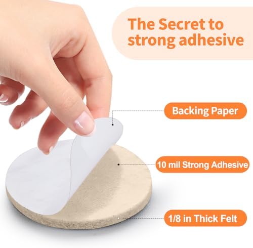 Felt Furniture Pads 400 Pieces, Furniture Pads for Hardwood Floors Beige - Image 4