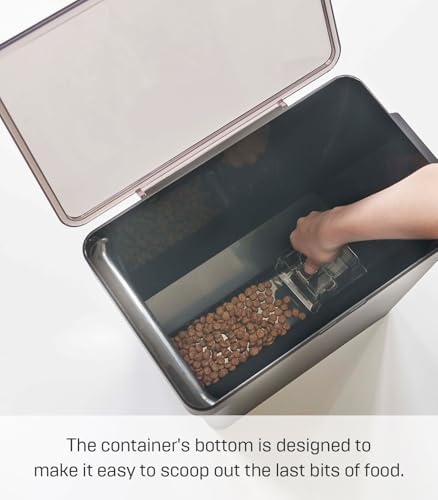 YAMAZAKI Home Pet Food Storage Container, Airtight, Lid and Handle, Black - Image 4