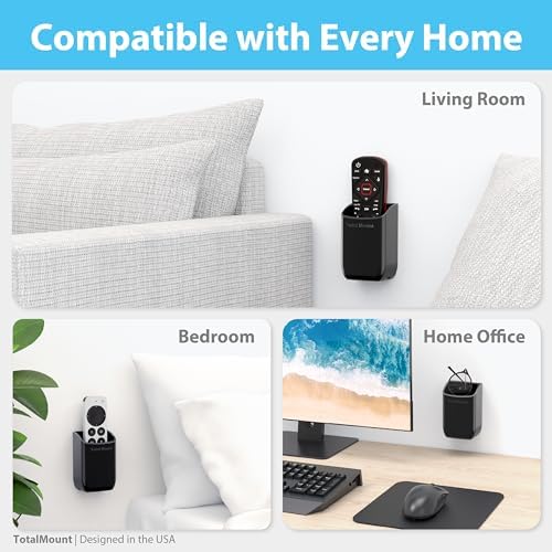 TotalMount Drop-Free Remote Holder – Removable Adhesive Strips – Black - Image 6