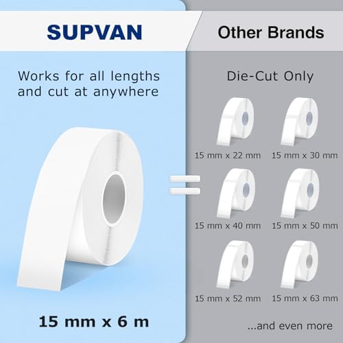 SUPVAN E10 Bluetooth Label Maker Machine with Tape, Green - Image 4