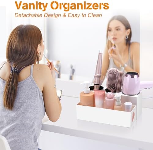 GFWARE Hair Tool Organizer with 3 Stainless Steel Cups, Cooling Hot Tools - Image 3