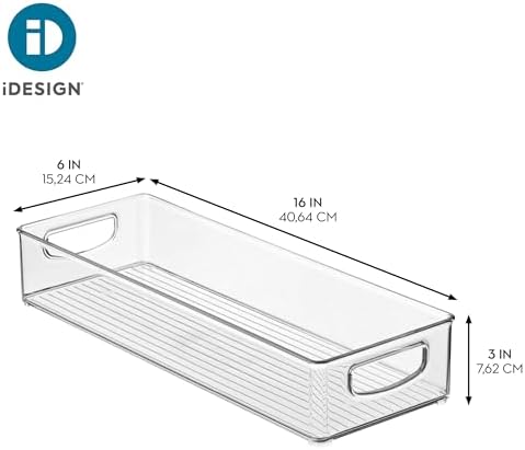 iDesign Slim Extra Long Clear Storage Bin, 4-Pack - Image 4
