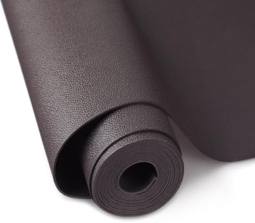 WochiTV Shelf Liner for Cabinets, Drawer Non Adhesive Non Slip Foam Mat for Kitchen, Pantry, Bathroom, Cupboard, Garage, Closet, Shelves, Drawer, Tool Box, Brown 23.6 x 118 inches by WochiTV