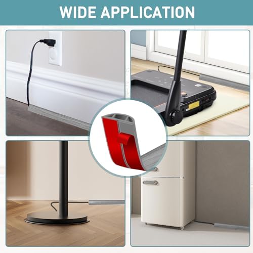 LSGCQ Floor Cord Cover Self Adhesive Cord Hider Floor Cable Management - Image 6