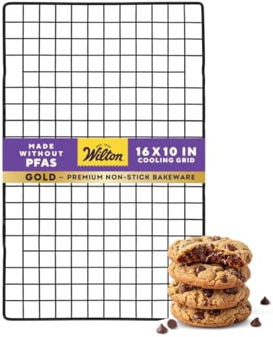Wilton Gold Non-Stick Cooling Grid, Made Without PFAS, 16 x 10 in. by Wilton