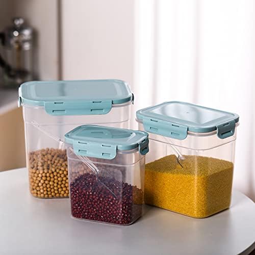 Patelai 6 Pcs Dog and Cat Food Storage Containers 2 Scoops, Blue - Image 3