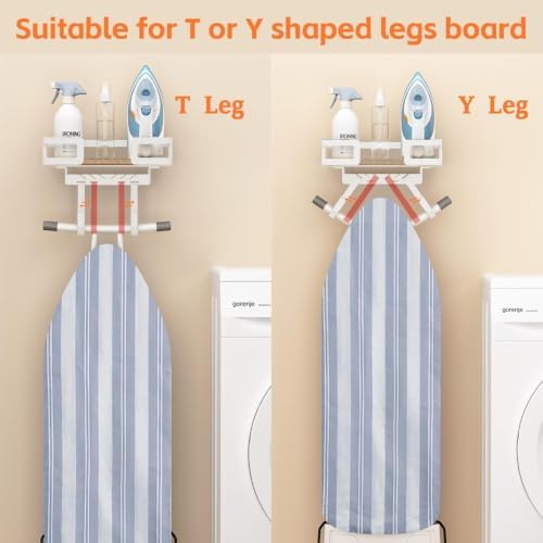 Ironing Board Hanger Wall Mount, T&Y Shaped Iron Holder for Laundry Room - Image 3