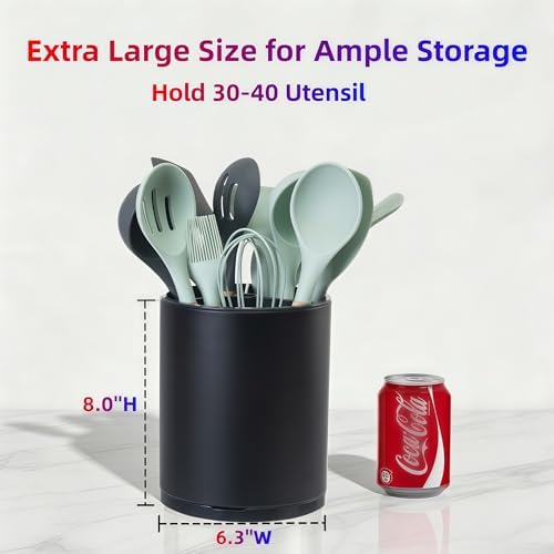 LIBODOUR Kitchen Utensil Holder,Extra Large 360°Rotating For Countertop - Image 4