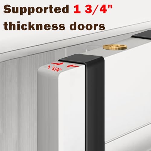 Ironing Board Hanger, Metal Over The Door or Wall Mounted Ironing Board Caddy, Ironing Board Storage Shelf with Adjustable Hooks for Laundry Room, Living Room, Bathroom (Matte Black) - Image 3