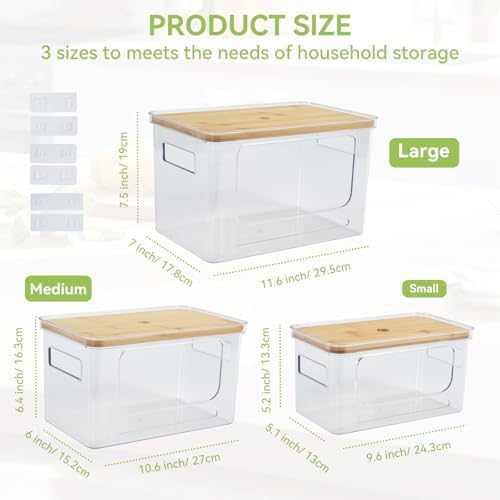 OTraki 3 Pack Trash Bag Holder Dispenser with Lid Plastic Garbage Bag Dispenser Stackable & Wall-mounted, Trash Bags Organizer Under Sink for Kitchen, Pantry Cabinet Organizer and Storage - Image 6