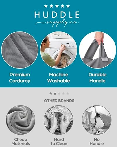 Huddle Designer Stuffed Animal Bean Bag Storage Chair Cover XL Grey - Image 4