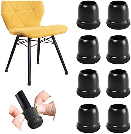 20PCS Black Small Chair Leg Floor Protectors for Hardwood Floor-Fit 0.8"-1" by MOYOHIMChairLegFloorProtectors