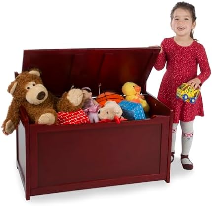 Melissa & Doug Wooden Toy Chest, Toy Storage Box with Hinged-Lid, Playroom Furniture for Kids Ages 3+ (Espresso) - Image 3