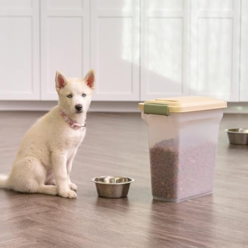 IRIS USA Dog Food Storage Container, Up to 13 lbs, Almond, Made in USA - Image 2