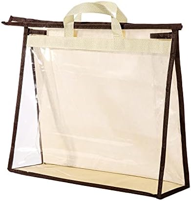 Clear Handbag Storage Bags Purse Organizer for Closet, Zipper Hanging Storage Bag for Handbags, L by CINPIUK