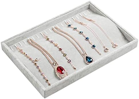 Stratalife 20 Hooks Velvet Necklace Organizer Tray, 13.8" x 9.4" x 1.2" by Stratalife