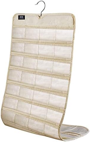 BB Brotrade Hanging Jewelry Organizer,Accessories Organizer,80 Pocket Organizer for Holding Jewelries（Beige） - Image 5