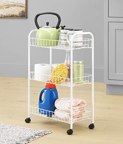 Whitmor Small Household Cart, White - Image 2