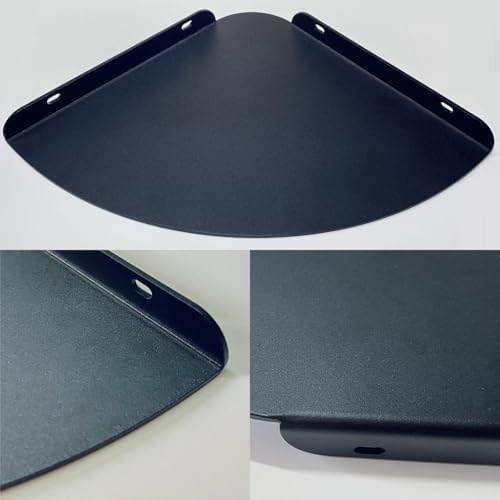 Small Tiny Metal Floating Corner Shelves, 7 x 7 x 0.6 Inches，2pcs, Black - Image 5